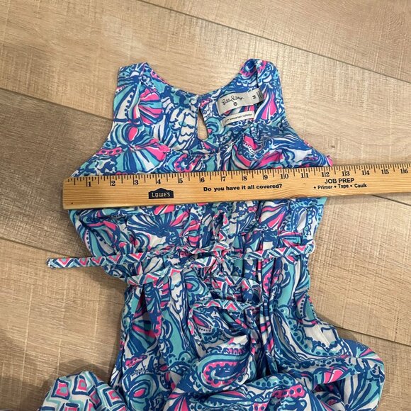 LILLY PULITZER GIRLS MEDIUM 7/8 LONG FLORAL MAXI DRESS TARGET - Picture 9 of 10